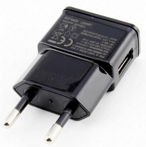tij constante discretie 240V USB lader 2A met 1 uitgang zwart – R.F. Systems
